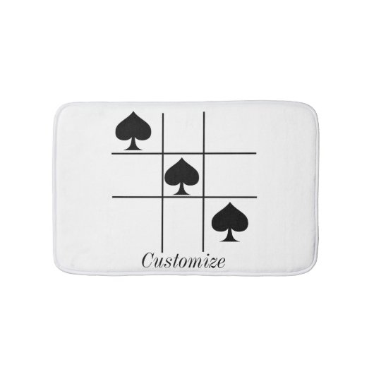 Black Spades Tic Tac Toe Thunder_Cove Badmat (Voorkant)