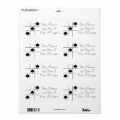 Black Spades Tic Tac Toe Thunder_Cove Etiket (Full Sheet)