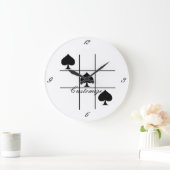 Black Spades Tic Tac Toe Thunder_Cove Grote Klok (Huis)