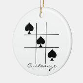 Black Spades Tic Tac Toe Thunder_Cove Keramisch Ornament (Links)