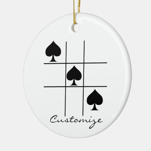 Black Spades Tic Tac Toe Thunder_Cove Keramisch Ornament (Links)