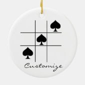 Black Spades Tic Tac Toe Thunder_Cove Keramisch Ornament (Achterkant)