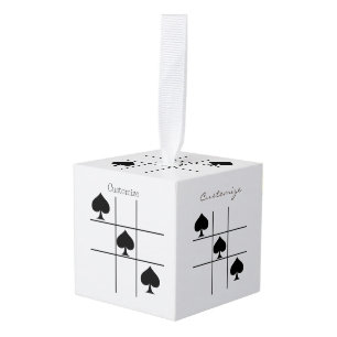 Black Spades Tic Tac Toe Thunder_Cove Kubus Ornament