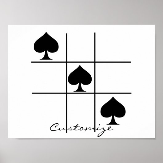 Black Spades Tic Tac Toe Thunder_Cove Poster (Voorkant)