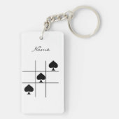 Black Spades Tic Tac Toe Thunder_Cove Sleutelhanger (achterkant)