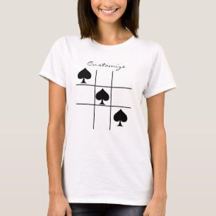 Black Spades Tic Tac Toe Thunder_Cove T-shirt