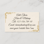 Black Sparkle monogram Visitekaartje (Achterkant)