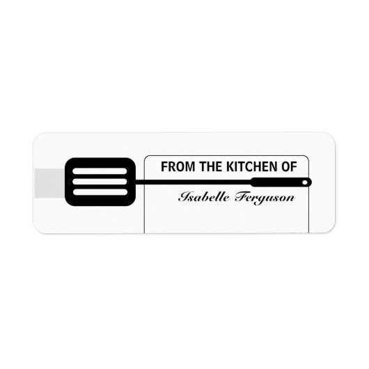 Black Spatula Kitchen Etiket (Voorkant)