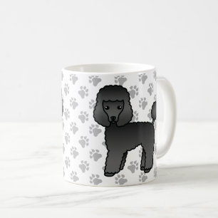 Black Speelgoed Poodle Cute Cartoon Dog Koffiemok