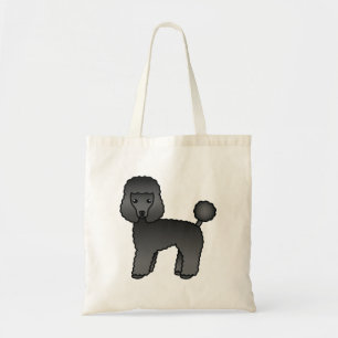 Black Speelgoed Poodle Cute Cartoon Dog Tote Bag