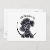 Black Speelgoed Poodle IAAM Briefkaart (Voorkant / Achterkant)