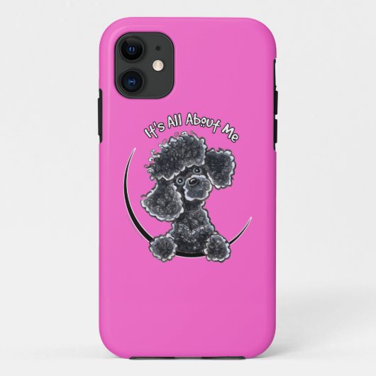 Black Speelgoed Poodle IAAM Case-Mate iPhone Case (Achterkant)