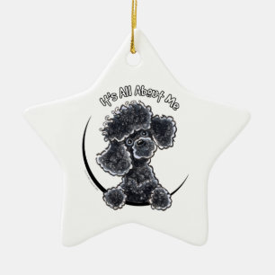 Black Speelgoed Poodle IAAM Keramisch Ornament