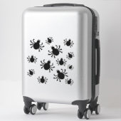 Black Spider Decorations voor Halloween Sticker (Koffer)