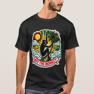 BLACK SPIDER MONKEY-RED ME T-SHIRT
