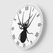 Black Spider Round Roman Nummerklok Grote Klok (Hoek)