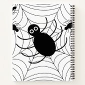 Black Spider Web Halloween Spooky Notitieboek (Achterkant)