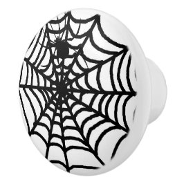 "Black Spider Web" Keramische Knop