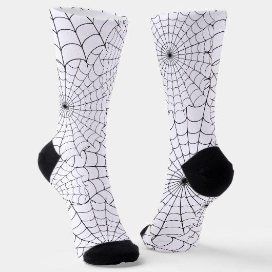 Black Spiderweb Halloween Sokken (Gebogen)