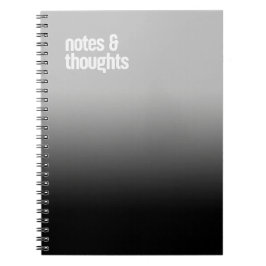 Black Spiral Notitieboek - "Notes & Thought" tijds