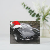 Black Split Window Feestdagenkaart (Staand voorkant)