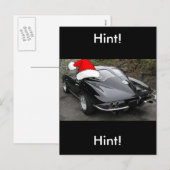 Black Split Window Feestdagenkaart (Voorkant / Achterkant)