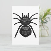 Black Spooky Spider Kind Halloween Kaart (Staand voorkant)