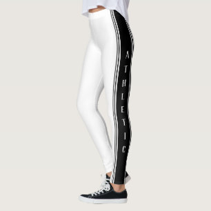 Black Sport Side Stripe Leggings blancs Vos couleu
