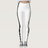 Black Sport Side Stripe Leggings blancs Vos couleu (Devant)