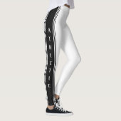 Black Sport Side Stripe Leggings blancs Vos couleu (Droite)