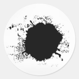 Black Spot Ronde Sticker