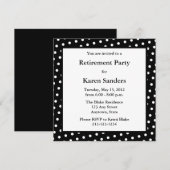 Black Square Formal Party or Event Invitation (Devant / Derrière)