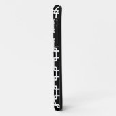 Black Square Link Pattern iPhone 5 Hoesje (Achterkant/links)