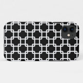 Black Square Link Pattern iPhone 5 Hoesje (Achterkant (horizontaal))