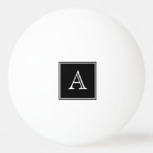 Black Square Monogram Ping Pong Ball (Achterkant)