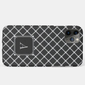 Black Square Pattern iPhone case (Achterkant (horizontaal))