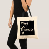 Black Square Physical Therapist Tote Bag (Voorkant (product))