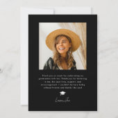 Black Squiggly Faire-part photo cadre de graduatio (Dos)