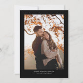 Black Squiggly Wavy Lijst Wedding Save The Date (Achterkant)