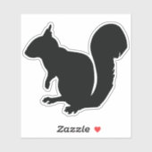 Black Squirrel Silhouette Sticker (Vel)
