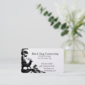 Black Stag Handyman Aangepaste Visitekaartjes (Staand voorkant)