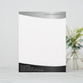 Black Stainless Steel Professional-briefhoofd Briefhoofd (Staand voorkant)