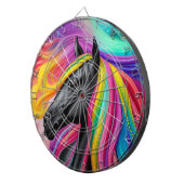 Black Stallion Colorful Mane Dartbord (Voorkant Rechts)