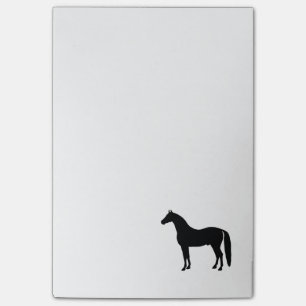 Black Stallion Elegant Horse Silhouette Tekening Post-it® Notes