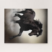 Black Stallion Horse Legpuzzel (Horizontaal)