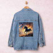 Black Stallion in Desert Nebula stars lightning (Hangar)