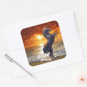 Black Stallion Vierkante Sticker (Envelop)