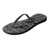 Black Standard Poodle Silhouettes Patroon Teenslippers (Schuin)