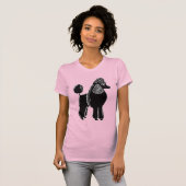 Black Standard Poodle Women's Scoop Neck T-Shirt (Voorkant volledig)