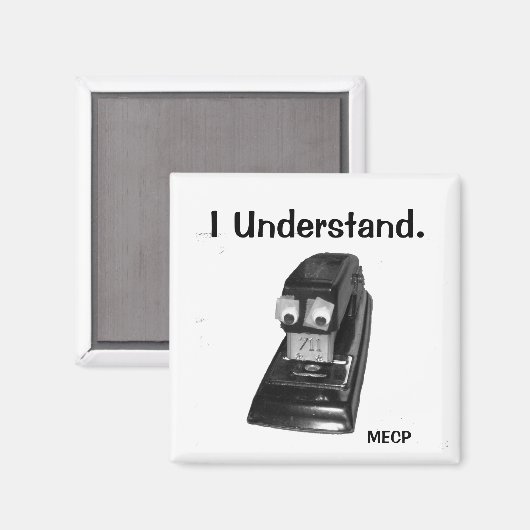 Black Stapler with Googly Eyes Magnet (Recto/Verso)